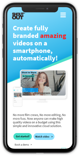 ShoutOut Website on Mobile